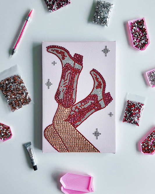 Diamond Painting Kit "Cowgirl Boots"